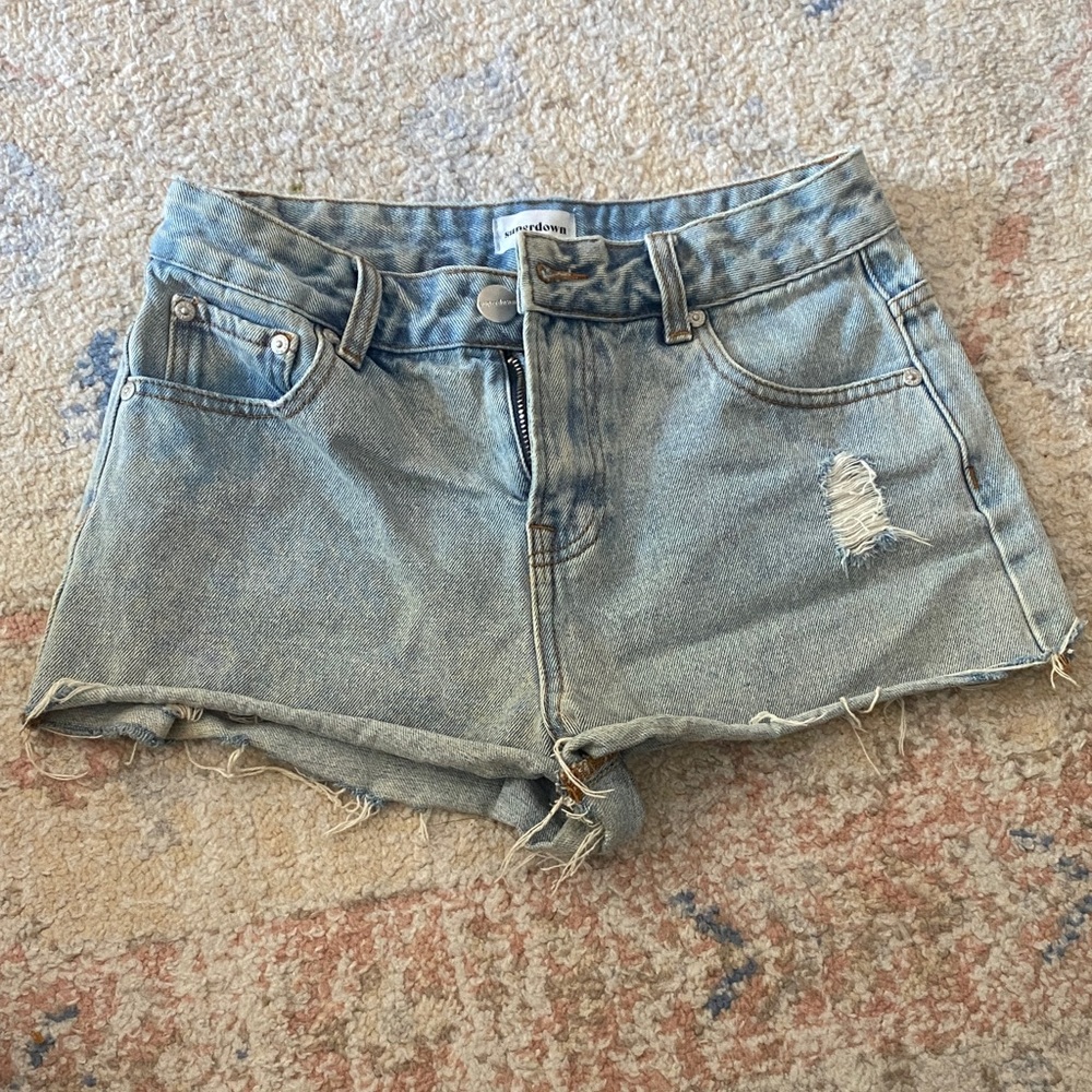 Superdown Distressed Jean Shorts